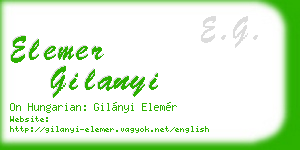 elemer gilanyi business card