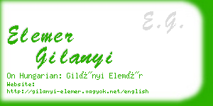 elemer gilanyi business card